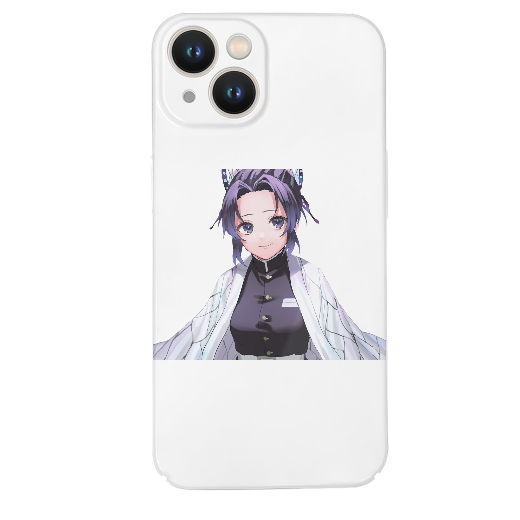 （画像用） 鬼滅の刃（きめつのやいば）蟲柱-胡蝶 しのぶ／こちょう しのぶ Kochou Shinobu 【iPhone 14シリーズ対応】ハードケース
